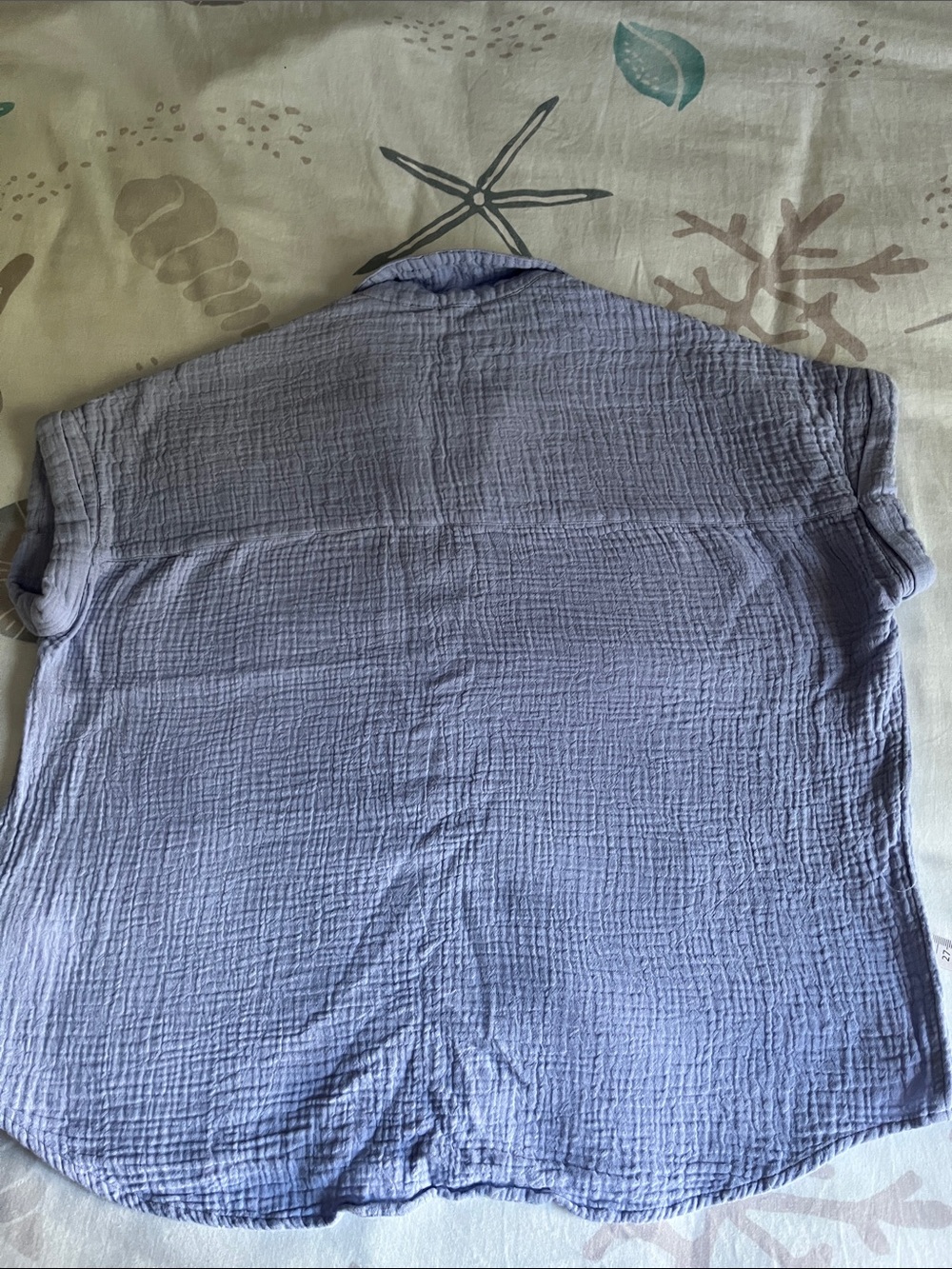 beachlunchlounge Womens light Blue Crinkle Shirt - Picture 4 of 6